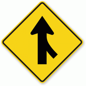 Right Lane Merge Sign