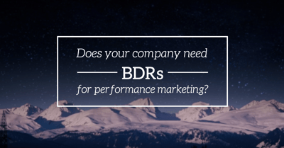 Does your company need BDRs for performance marketing?