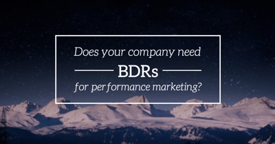 Does your company need BDRs for performance marketing?